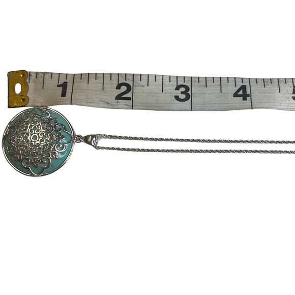 R. H. Macy Silver & Turquoise Filigree Necklace, NWT! - Picture 5 of 6